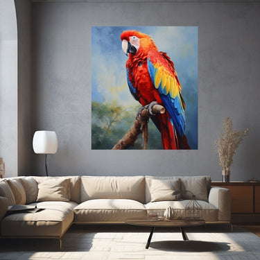 Parrot on Branch Painting
